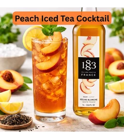 Peach Iced Tea Cocktail – klasszikus jeges tea koktél barackos csavarral