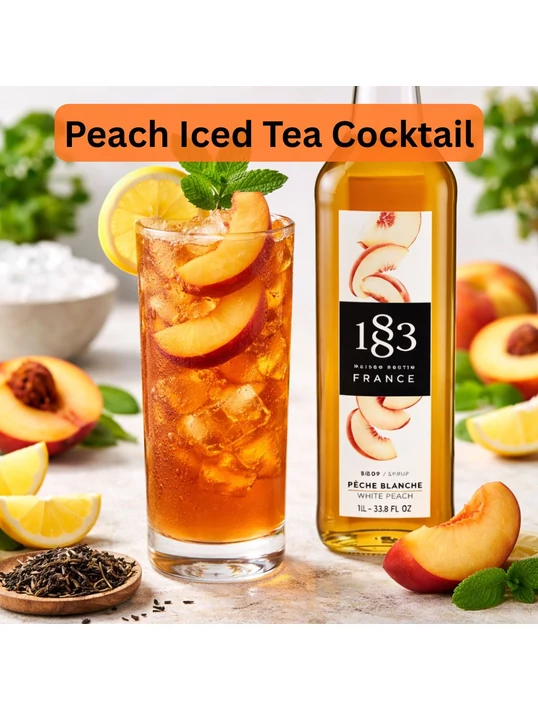 Peach Iced Tea Cocktail – klasszikus jeges tea koktél barackos csavarral